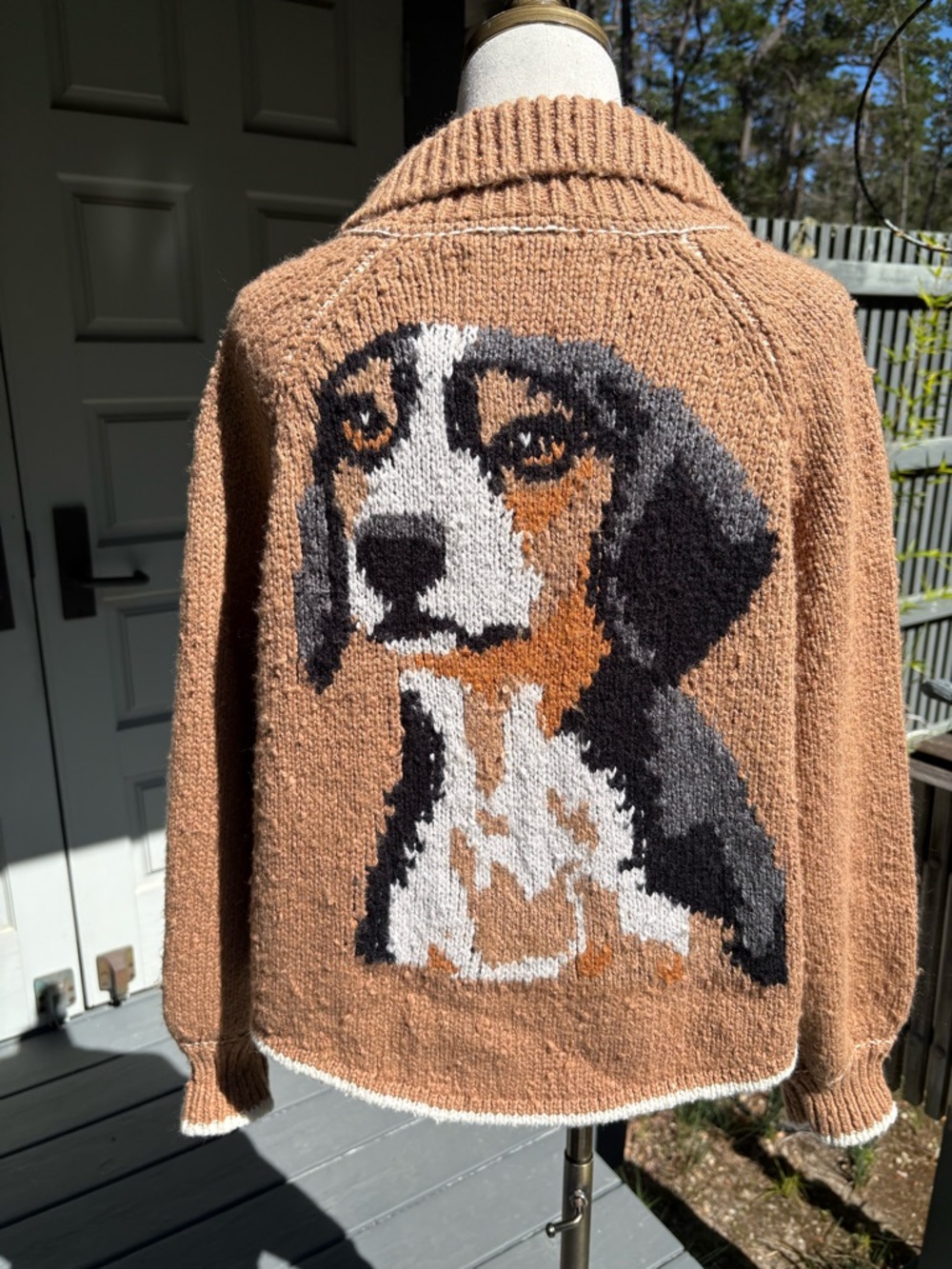 Anthropologie The Jesse Dog Icon Cardigan Sweater by Pilcro Dachshund